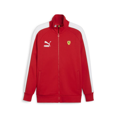 PUMA Men's Standard Scuderia Ferrari Race MT7 Track Jacket, Rosso Corsa-SS24