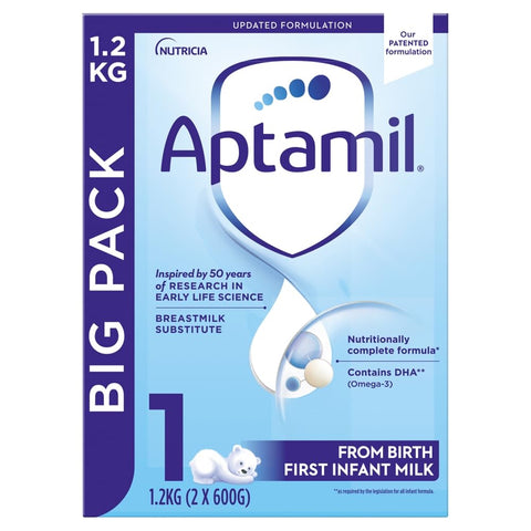Aptamil First Infant Milk from Birth, 2 x 600g