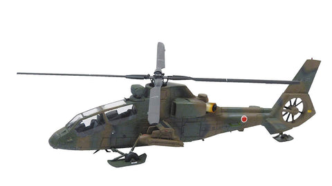 Aoshima 1/72 Military Model Kit No.15 JGSDF Observation Helicopter OH-1 Ninja (W/Utility Vehicle Set) Model Kit(Japan Import) - Plastic Model Building Kit # 14356