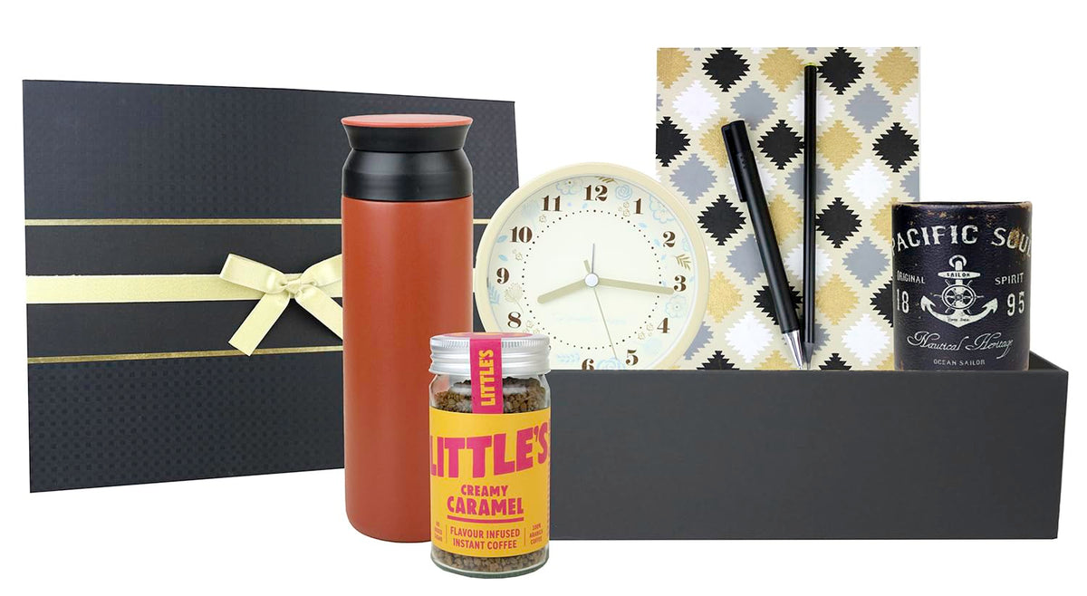 Hamper Gift Luxury Gift Hamper Gift Box Present for All Occasions Party Favours - Alarm & Coffee Black