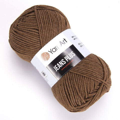 Yarn Art Jeans Plus Yarn, 55% Cotton 45% Polyacrylic, 100 g (3.5 oz), 160 m (174 yds), Yarn Weight: 4 : Worsted-Aran (40)