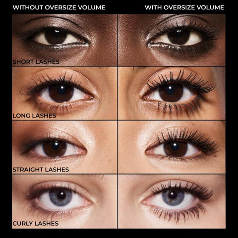 LAMEL OverSize Mascara Volume and Length - Tubing Mascara, Voluminous and Lengthening, Smudge Proof, Flake-Free - Vibrant Black Mascara