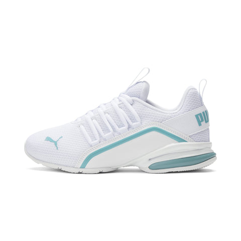 PUMA Women's Axelion, White Porcelain, 6.5