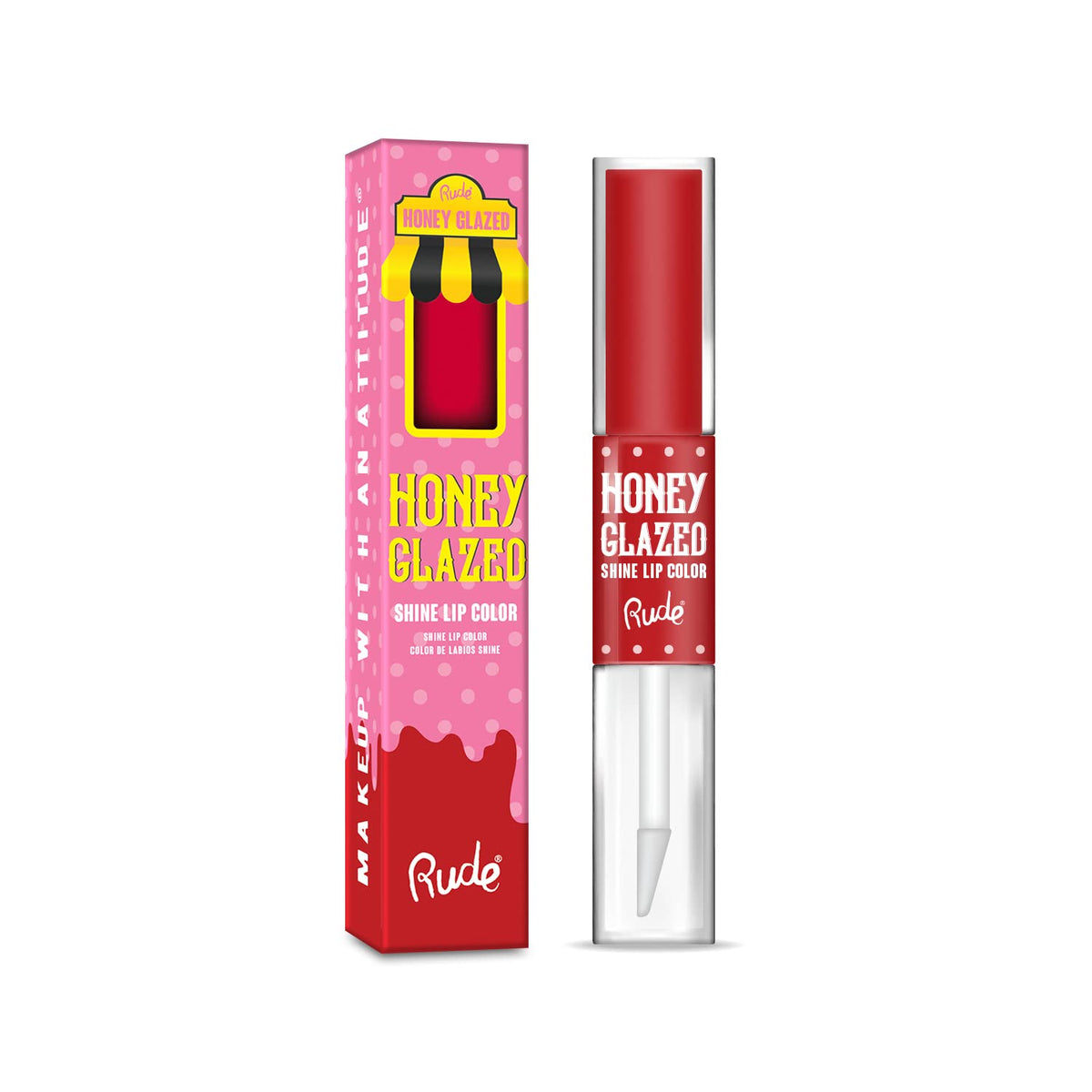 RUDE Honey Glazed Matte Ultra Shine Lip Gloss Color (Maple Bacon)