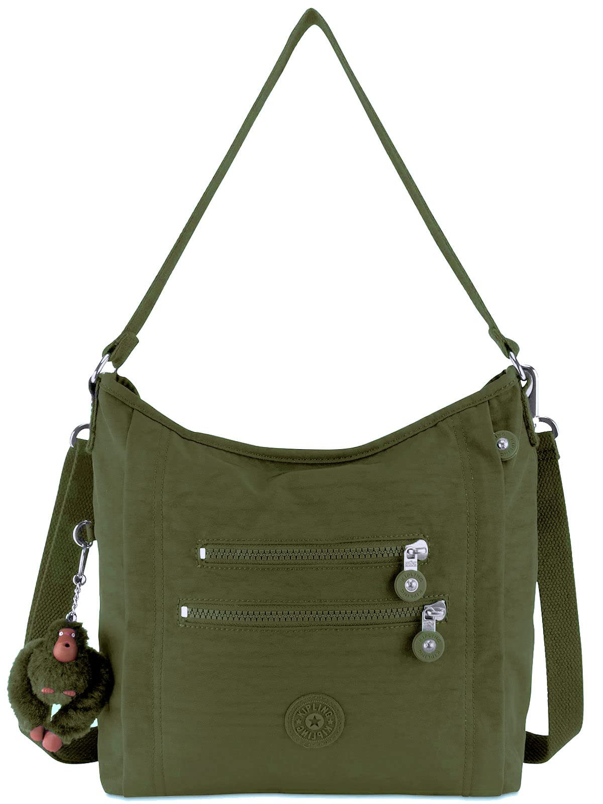 Kipling Belammie Hobo Crossbody Bag Jaded Green Tonal