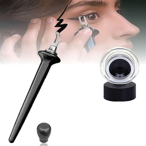 Flawless Eyeliner Tool, Eclipse Echo Eyeshadow Tool, Eclipse Echo Eyeliner, Flawless Eyebrow Pencil, Silicone Tool Waterproof Eyeliner Kit, Simple Non-slip Eyeliner (Black)