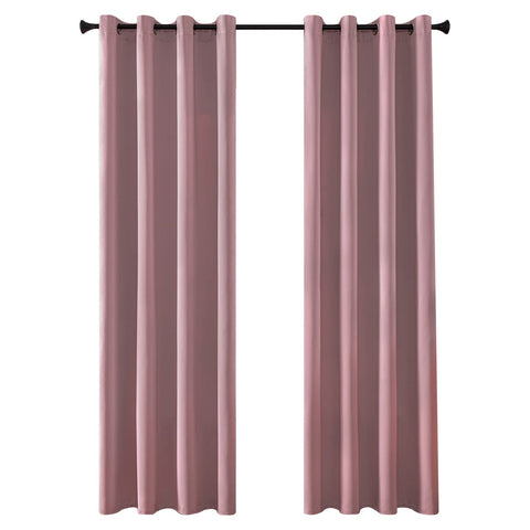 MRTREES Blackout Curtains Bedroom 90 Drop 2 Panels Blush Pink Eyelet Thermal Curtain for Living Room Soft Texture Window Treatments for Kids 66x90 Inch 167x228 CM
