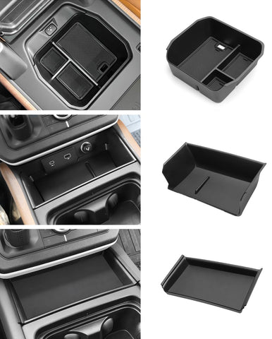 EVGoXMods 3PCS Center Console Organizer Compatible with 2020-2025 Land Rover Defender 90 110 130 Accessories Armrest Storage Box Insert Tray Sets