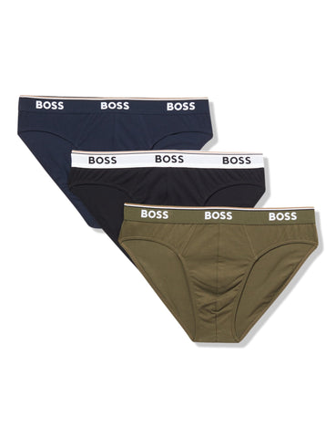 BOSS 3-Pack Bold Logo Solid Briefs