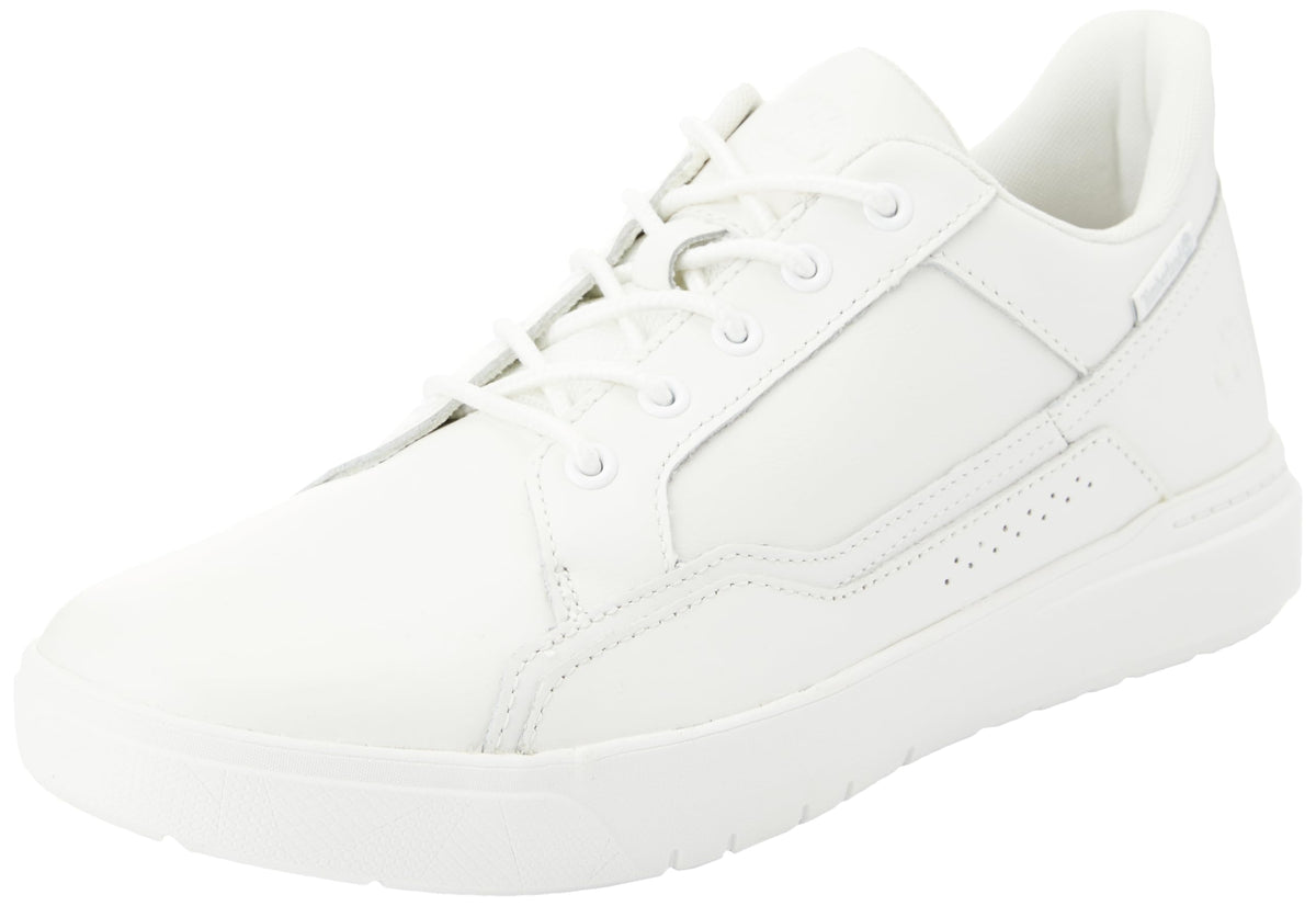 Timberland Men's Allston Low Lace Up Sneaker, White Full Grain, 7