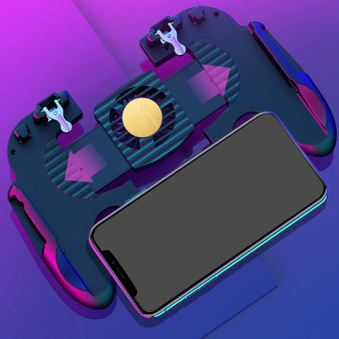 Hemobllo Cooling Handle Phone Cooling Gamepad Mobile Trigger with Fan Cell Phone Game Controller Phone Gamepad Controller Phone Grip Phone Game Controller Fan H6 Eat Chicken Charge Plastic