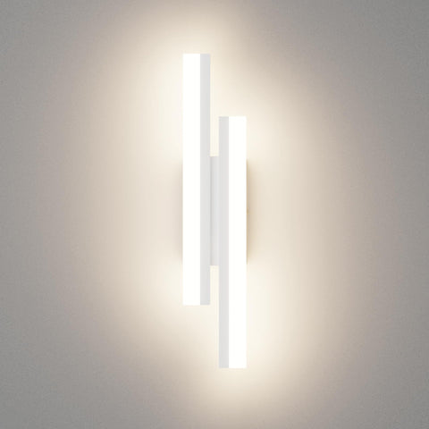 Klighten 40cm LED Indoor Wall Light 12W 850LM Modern Wall Lamp Aluminium Iron + Acrylic Wall Light for Bedroom Living Room Hallway Stairs 110-240V White