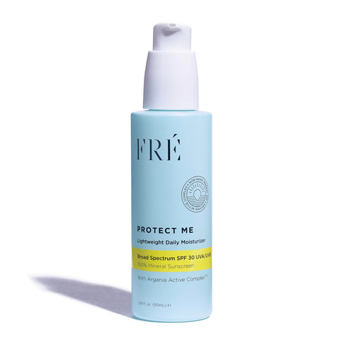 Mineral Face Sunscreen with Non-Nano Zinc Oxide SPF 30, PROTECT ME by FRE Skincare - Reef Safe, Water-Resistant, No White Cast, Facial Moisturizing Cream - Non-Comedogenic & Ophthalmologist Tested