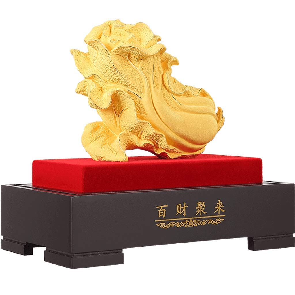 Feng Shui Ornaments Sculpture Home Deco Golden Baicai Cabbage Resin Crafts Opening Gifts Home Decorations Decor