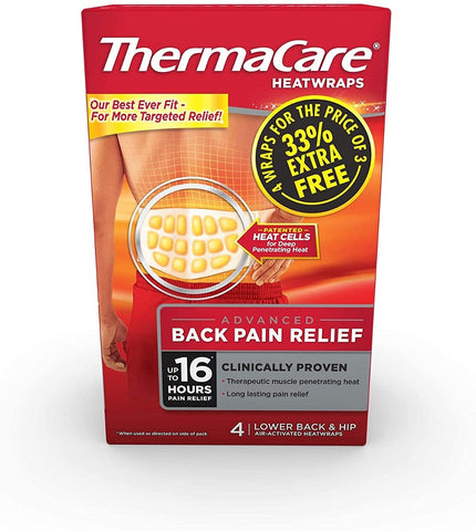 ThermaCare Lower Back Heat Wrap (4 Count) 1 Pack