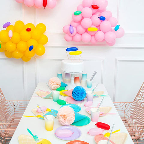 NUOBESTY 48pcs ice cream tray popsicle paper plates ice cream paper plate birthday party supplies decorative paper plates wedding paper plates dessert plate plastic summer child lip gloss