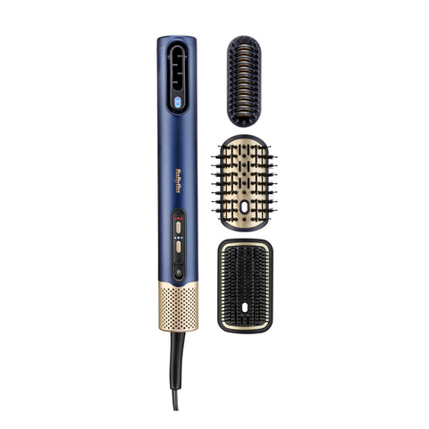 BaByliss Air Wand 3-in-1 Hair Dryer, Straightener and Hot Air Brush, Ion Technology, High Speed Digital Motor, Includes 3 Attachments, No Heat Damage, AS6553E