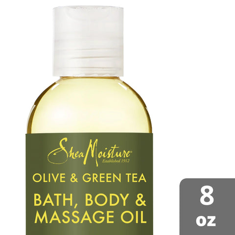 SheaMoisture Bath, Body & Massage Oil w/Avocado Oil for Skin, Olive Oil & Green Tea Extract - After Shower Body Oil for Massage Therapy & Moisturizing Skin Care, 8 Fl Oz (Pack of 2)