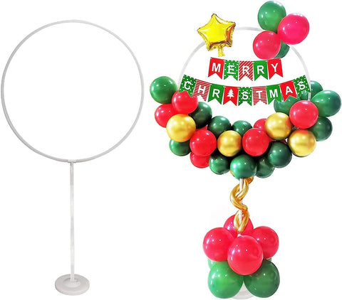 Rozi Decoration Polyvinyl Chloride (PVC) Circle Stand For Balloon Decoration Frame/Balloons Stand For Birthday Decorations, Baby Shower, Wedding, Anniversary, Ramdan Mubarak Decorations Pack Of 1