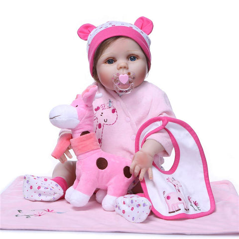Reborn Baby Doll Girl Clothes 55 cm for 20-23 inch Reborn Dolls Clothing Outfit 7 Pieces Sets