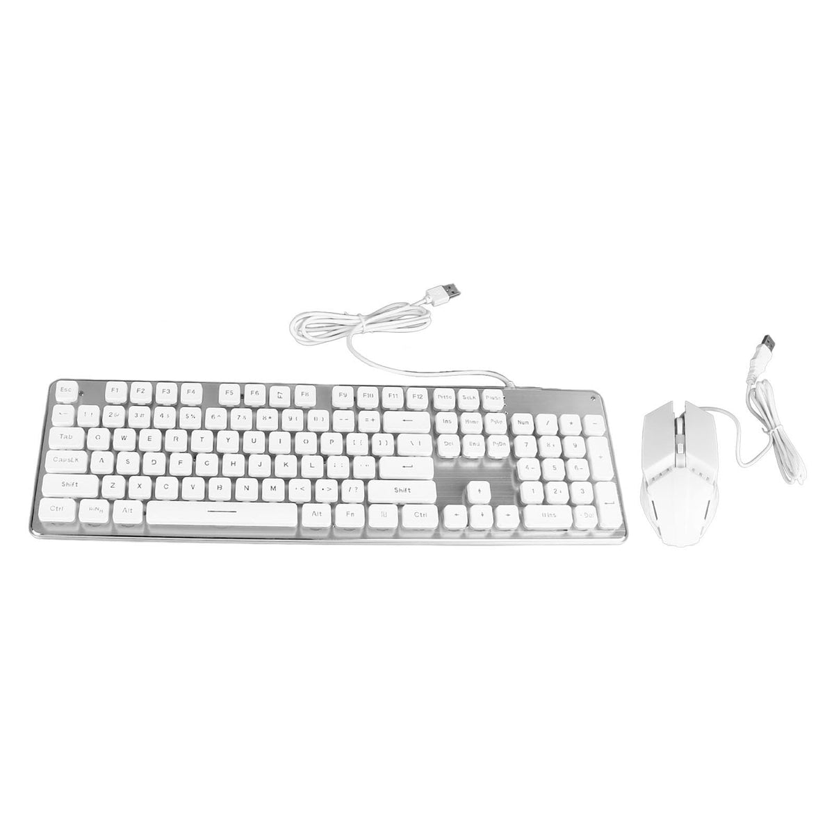 Gaming Keyboard Mouse Set, RGB Lights, Stable Wired Connection, Mechanical Feel Keys, for PC Computer Office Work Home Entertainment