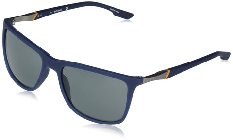 Columbia Men's Modified Rectangle Rectangular Sunglasses, Matte Navy, 62/19/150