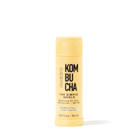 Avatara - Kombucha The Simple Shield Face Sunscreen Refill, Zinc Oxide SPF Moisturizer Face Care, Face Moisturizer w/BHA and Hyaluronic Acid, Mineral Sunscreen for Face, Teen Skincare, 1.01 fl. Oz.