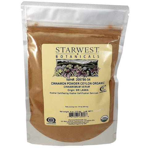 Cinnamon Powder Ceylon Organic 4 Ounces