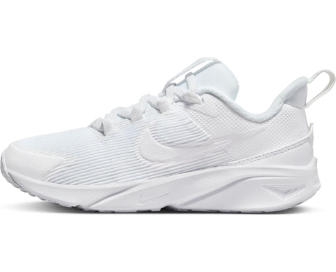 Nike Star Runner 4 Boys DX7614-100 (White/White-White-Pure Platin), Size 1.5 Little Kid