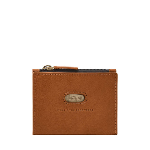 Fossil Men's Andrew Leather Zip Card Case Wallet, Saddle, (Model: ML4394216)