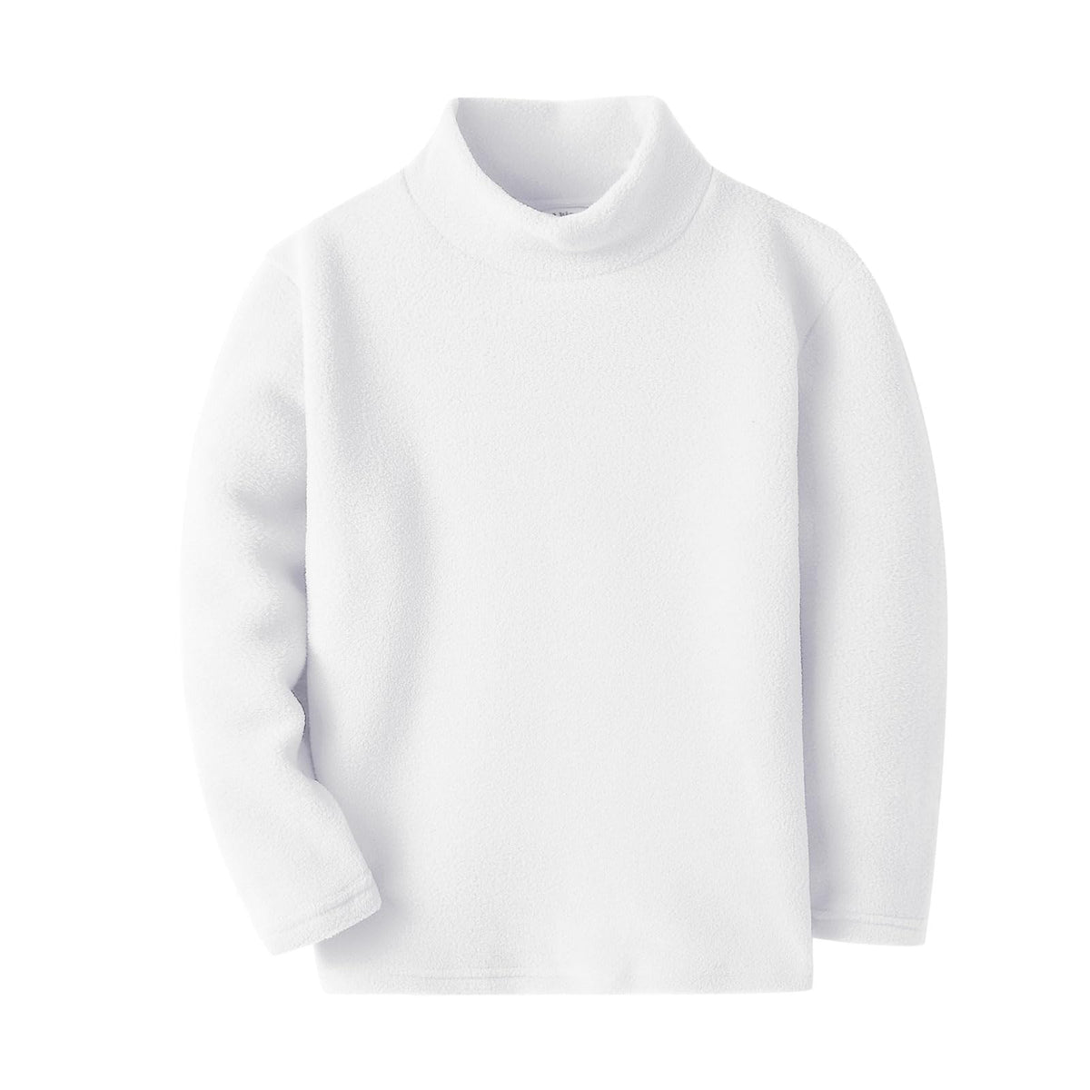 Mud Kingdom Girls Tops Mock Neck Fleece Lining Base Layer for Toddler Girl Long Sleeve T-Shirt White 3 Years
