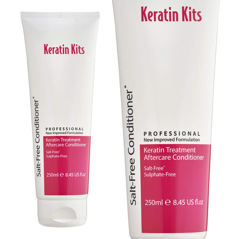 Keratin Kits Pro Pure Salt & Sulfate-Free (No SLS, SLE, ALSS) NEW FORMULATION, Aftercare Conditioner for Extensions & to Prolong Keratin Treatments 250ml, Vegan.