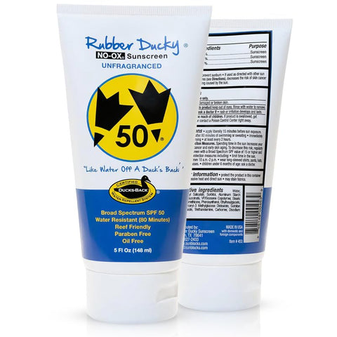 Rubber Ducky SPF 50 Original - Broad Spectrum Lotion | Sunscreen for Face and Body | Water Resistant Sunscreen | Oil Free - 5oz (Pack of 2)