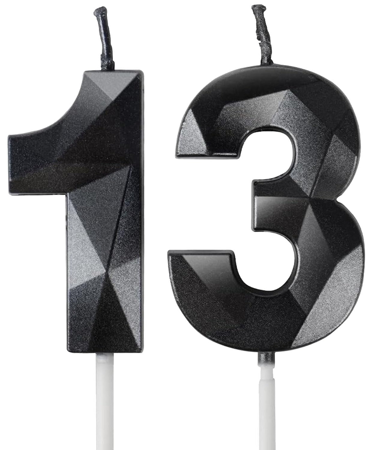 13th Birthday Candles, Black Number 13 Candle,Birthday Cake Candles, Birthday Candle for Cake, Cake Candles Cake Topper Decorations for Birthday Party, Wedding, and Anniversary Supplies