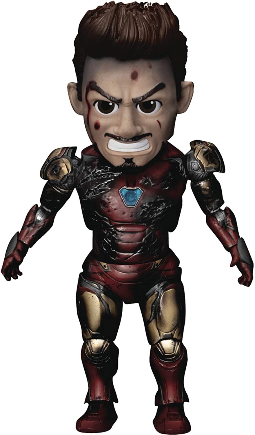 Beast Kingdom Avengers Endgame: Iron Man MK85 (Battle Damage Version) EAA-138 Egg Attack Action Figure, Multicolor