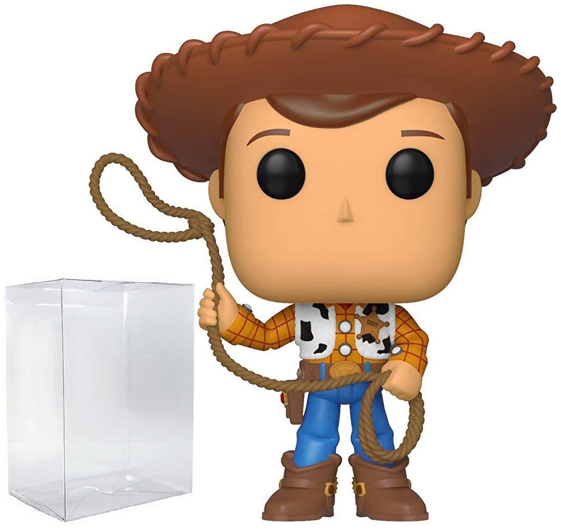 Disney Pixar: Toy Story 4 - Sheriff Woody Funko Pop! Vinyl Figure (Bundled with Compatible Box Protector Case), Multicolored, 3.75 inches