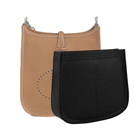 OAikor Mini Purse Insert Organizer for H Evelyn III 16 TPM Mini Bag,Premium Felt Evelyne 16 Insert,Inner Bag Liner (Evelyne 16, Black)