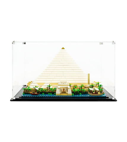 icuanuty Lego 21058 Acrylic Display Case DIY Creative Pyramid Cheops Architecture Kit Storage and Organization Model Display Case for Lego 40x40x25cm