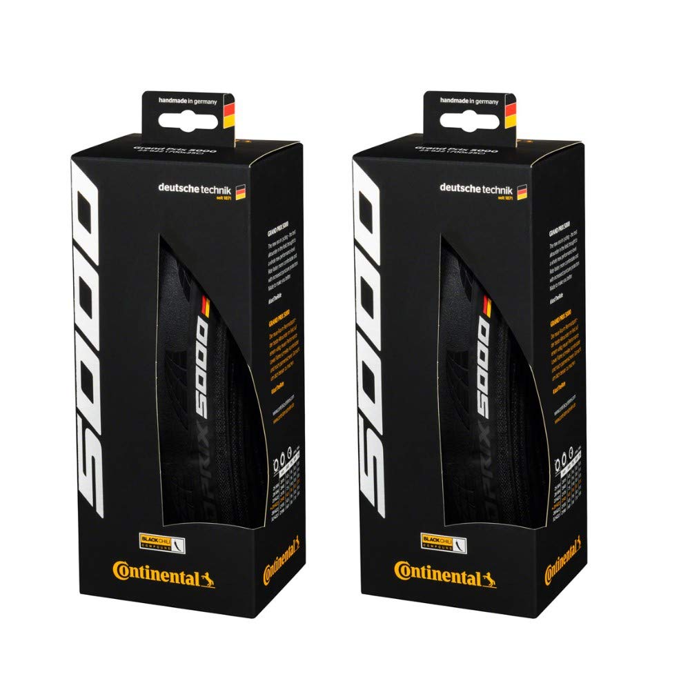 Continental Grand Prix 5000 Clincher Tire Black, 23Mm, Black Chili