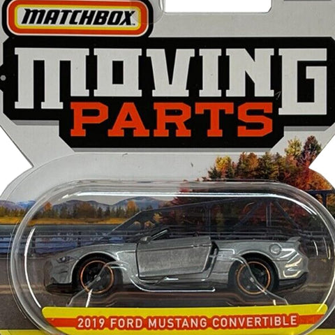 Collectible Matchbox Moving Parts Die-Cast Vehicle - 2019 Ford Mustang Covertible ~ HLG25 ~ Silver ~ Made with Recycled Zinc
