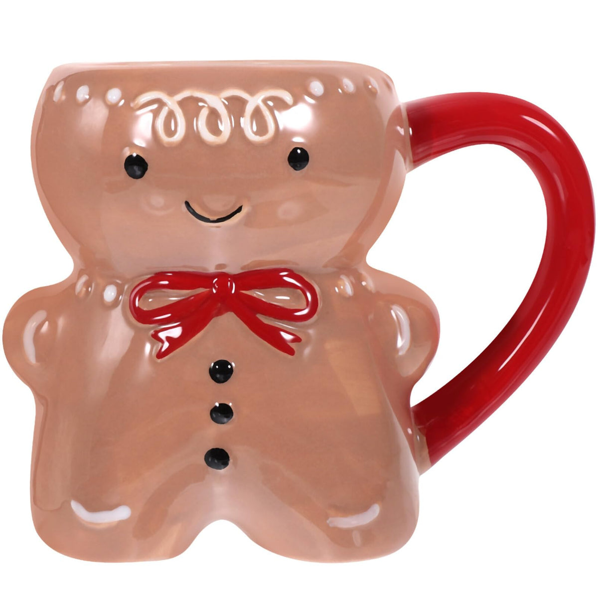 ifundom Gingerbread Christmas Coffee Cup Ceramic Christmas Character Mugs Cute Mugs for Hot Chocolate Cocoa Mugs for Women Coffee