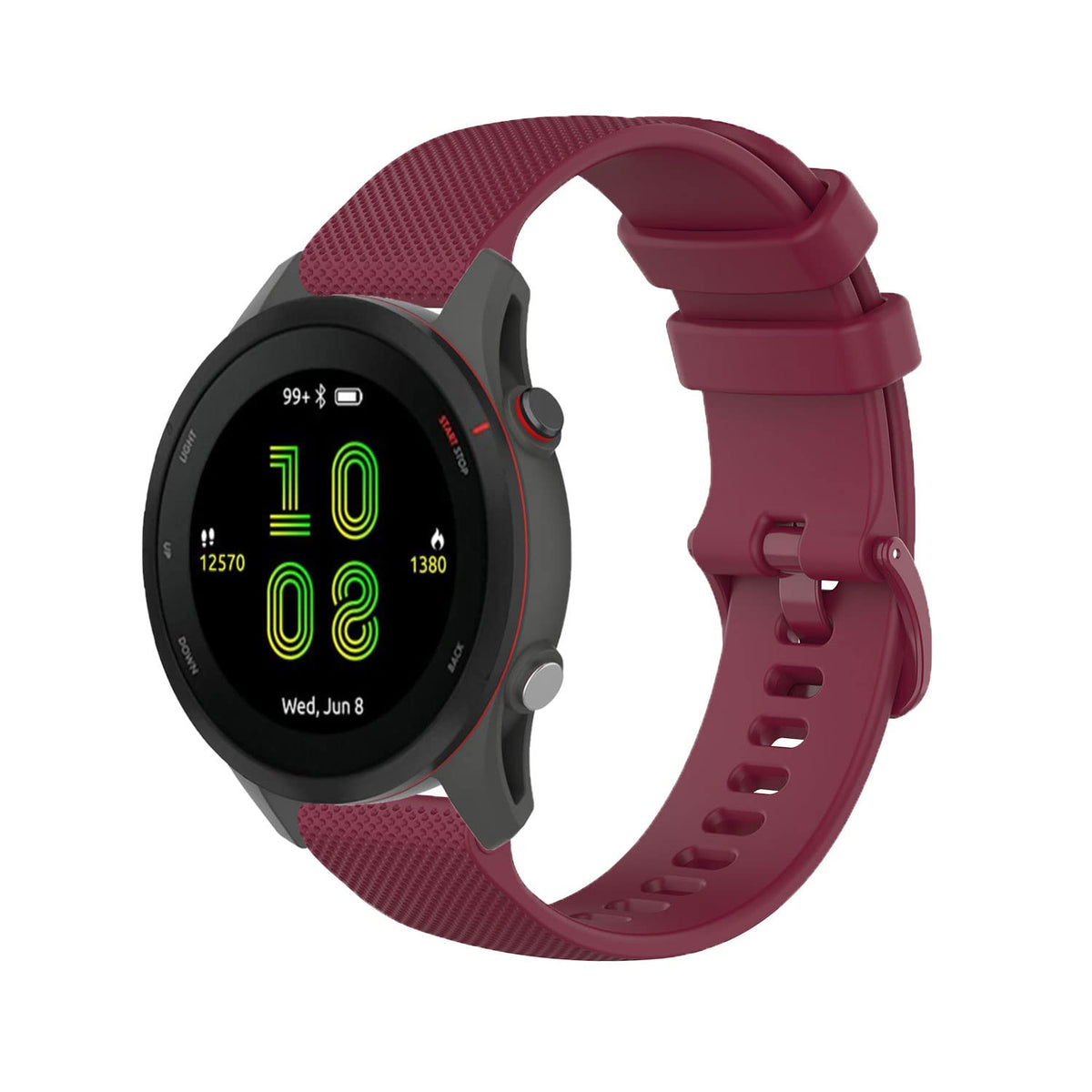 KUTEWEU Strap for Garmin Forerunner 255S, 18mm Silicone Watch Band Sport Strap Compatible with Garmin Venu 2S/Garmin Vivomove 3s/Garmin Move3S/ Garmin Vivoactive 4S/ Garmin Active S (Red)