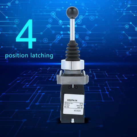 XD2PA14 Joystick Switch Joystick interruptor 4 Position Joystick Switch AC 380V DC 220V 4NO 4 Position Latching Cross Switch Monolever Joystick Switch
