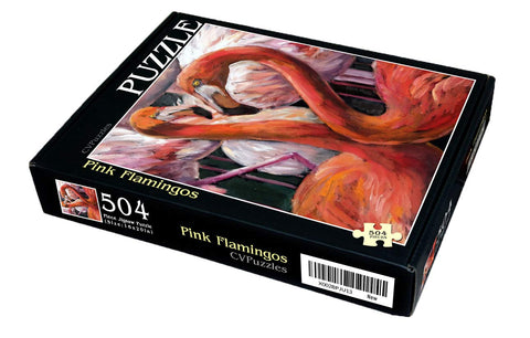 CVPuzzles Pink Flamingos 504 Piece Jigsaw Puzzle 16" X 20"