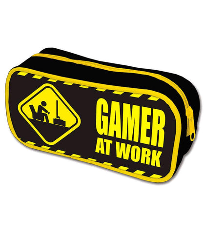 Gamer at Work Pencil Case,Yellow / Black