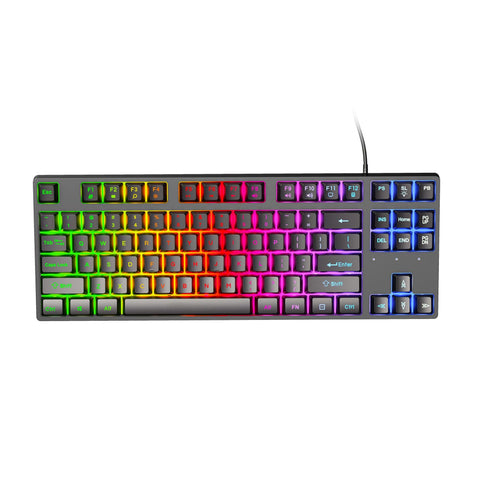 Haofy Mechanical Keyboard, Foldable Foot Support Backlight USB Wired Keyboard 87 Keys for Computer