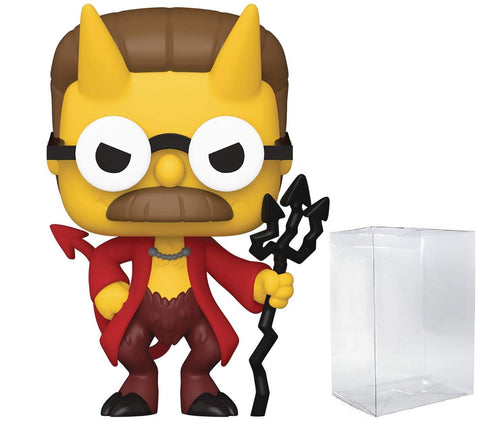 Funko Pop! Simpsons: Treehouse of Horror - Devil Flanders Vinyl Figure (Bundled with Pop Box Protector Case)