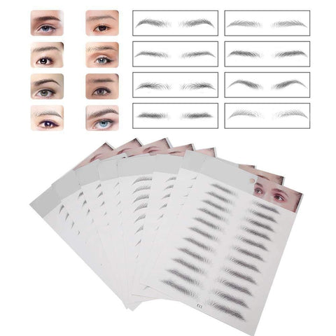 Eyebrow Sticker, 88 pcs Imitation Ecological Lazy Eyebrow Stickers Eyebrows Transfer Stickers Woman Man Makeup Tool Peel off Eyebrow Grooming Shaping Makeup Sticker