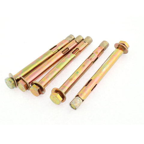 Aexit 5 Pcs M8 x 100mm Thread Hex Nut Split Sleeve Expansion Bolts Anchors Screws Fasteners (3939f71960f698dba8649a51b84b05f8)