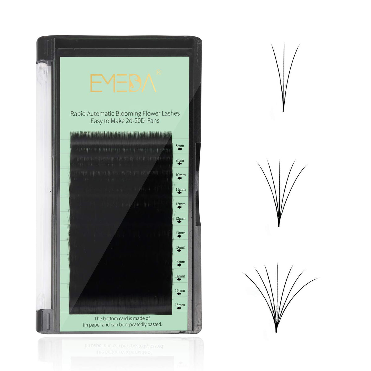 Volume Eyelash Extensions Auto Self Fanning 4D 5D 6D~10D Easy Fan Cluster Rapid Mega Volume Easy Fan Eye Lash Extension D Curl .05 8-15mm Mixed Tray 0.05 Lashes(0.05-D- Mixed)